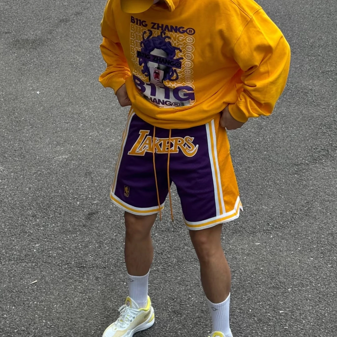 【湖人】短裤双层春夏季街头运动短裤宽松休闲百搭男女同款