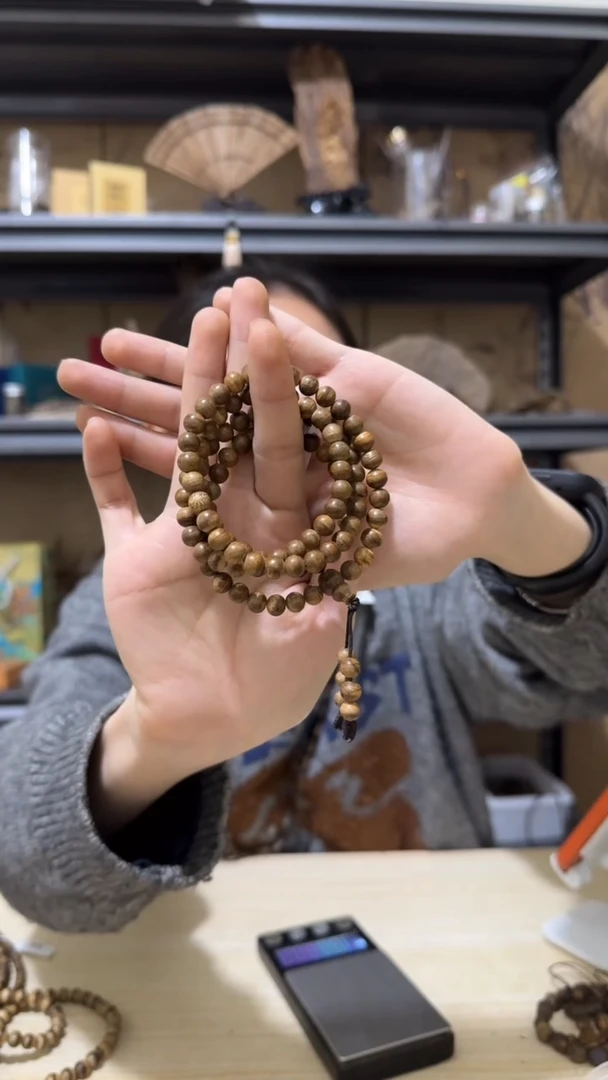【闪购商品】沉香手串海南水阁野料多圈手串多样性发一条卡7