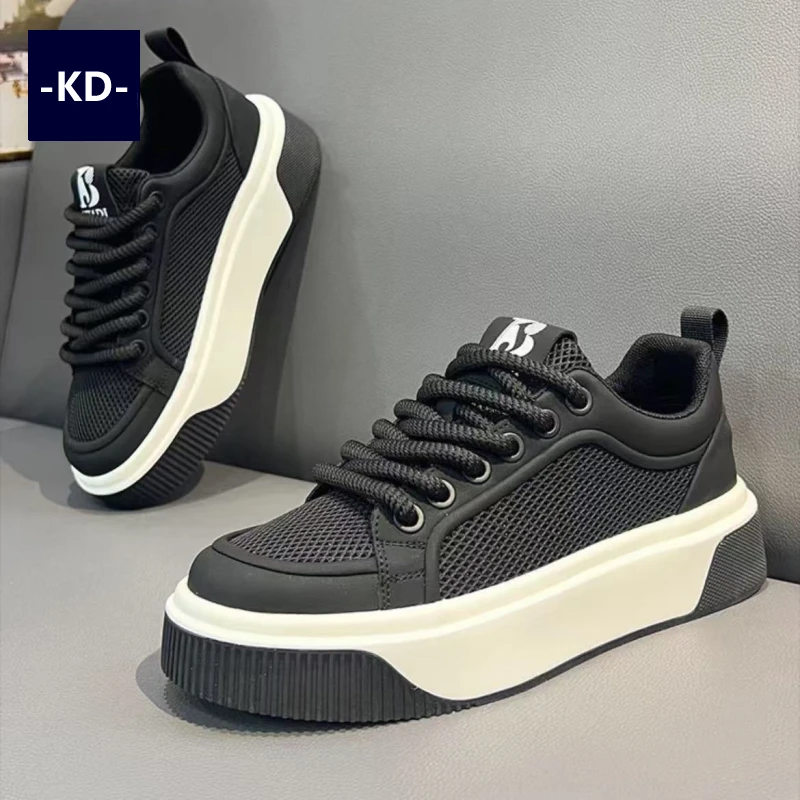 巨好穿外贸轻奢男鞋夏季透气网面鞋休闲运动鞋男士跑步防滑板鞋