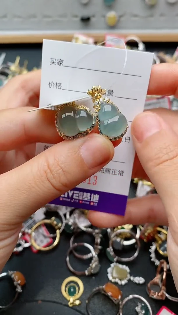 翡翠戒指银S925镶嵌.313