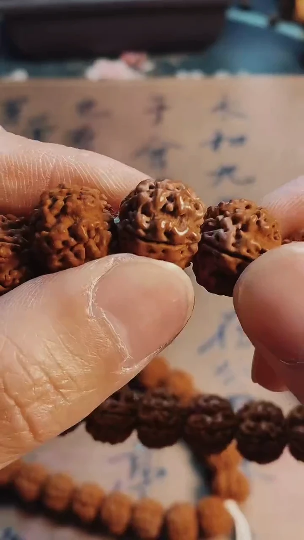 金刚菩提吊坠红皮定制级天选霸王花手持尺寸13-14