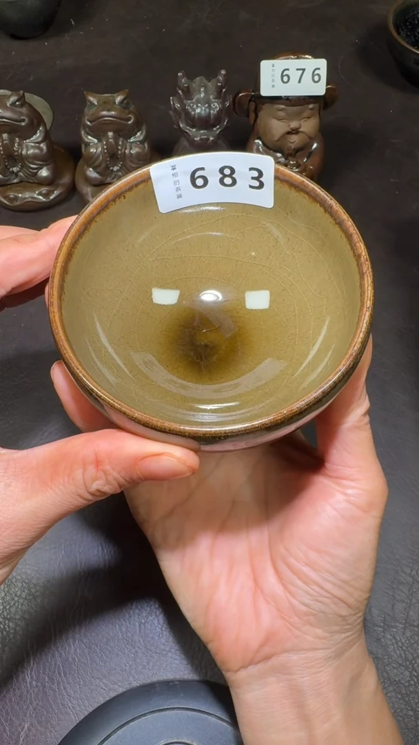 茶盏建窑建盏龙窑柴烧茶末683