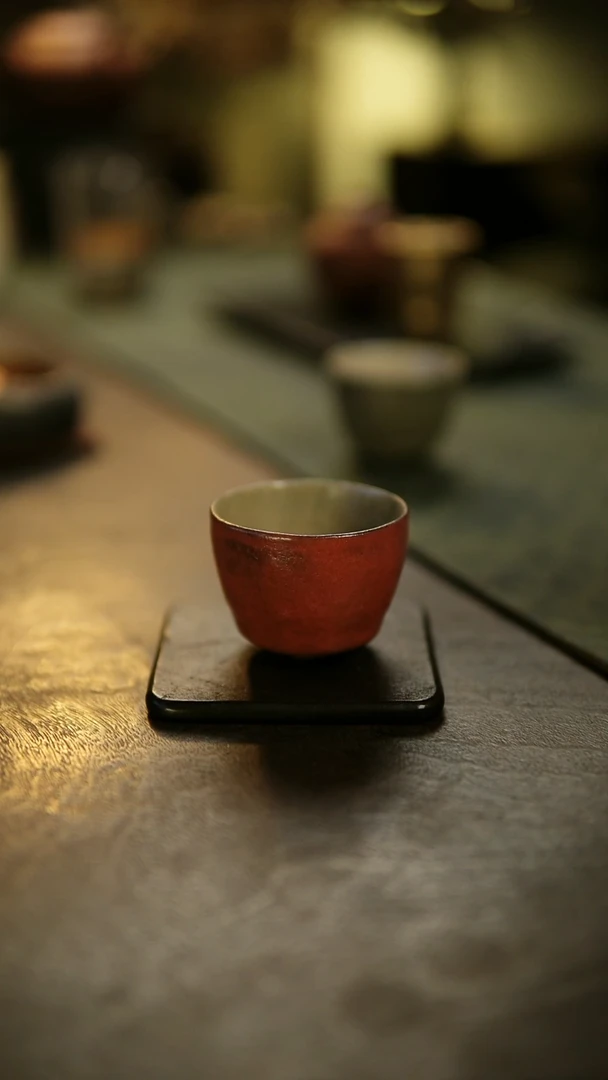 阿眠      云龙手作陶泥红釉单杯