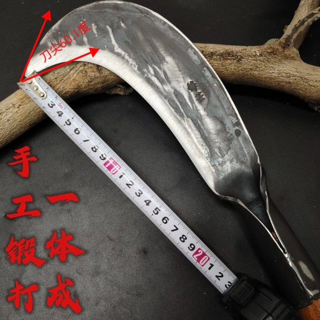 弹簧钢手工锻打柴刀砍树开路竹刀割草刀农用工具一体成型