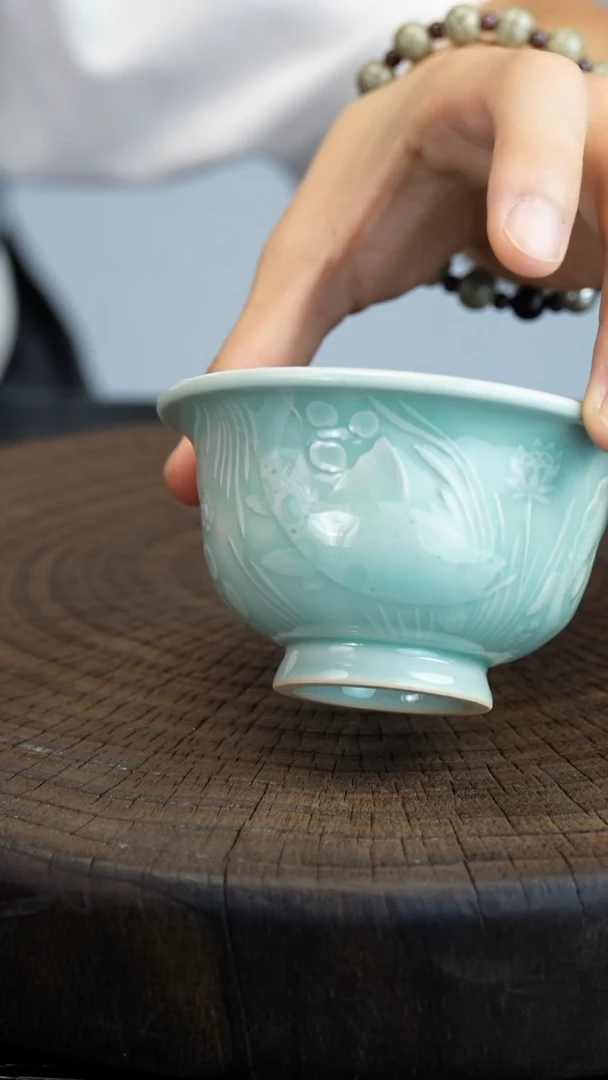 青瓷手工茶器包邮