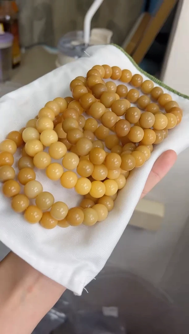 菩提根/象牙果手串x35干磨苹果10*11瑕疵不补随机