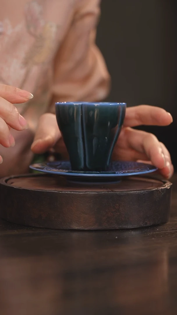 【闪购商品】杯15柴房陶瓷丨蓝色花神杯