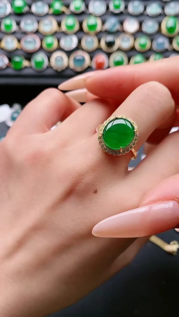 【闪购商品】翡翠戒指银S925镶嵌111111111