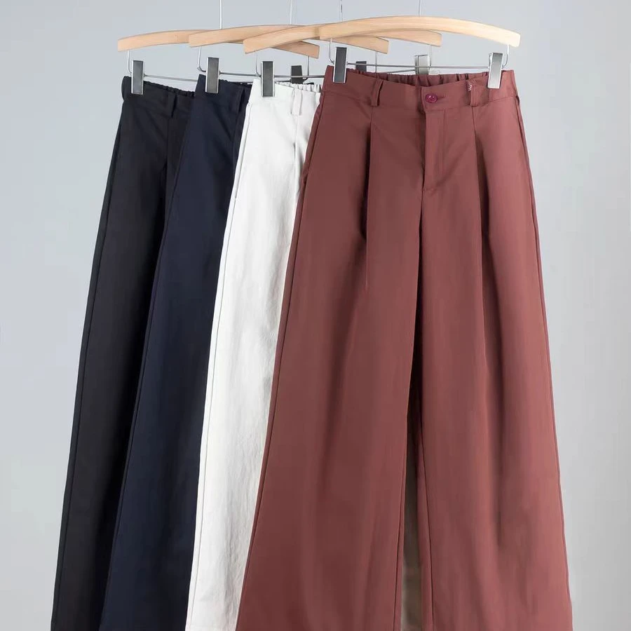 (运费补贴)阔腿裤女夏季宽松显瘦直筒休闲九分裤