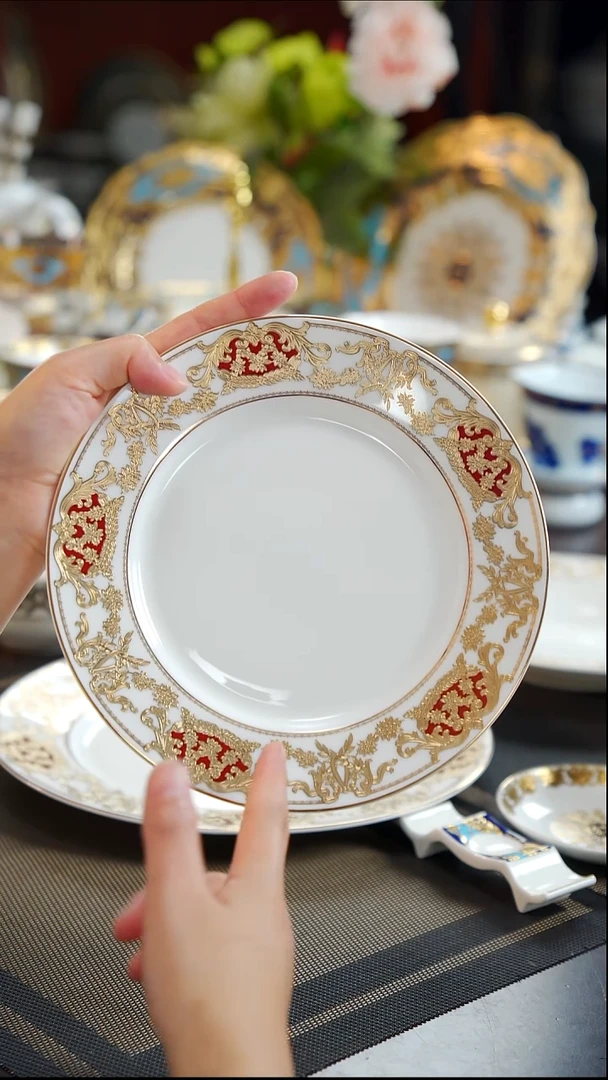 瓷片8英寸平盘  1个