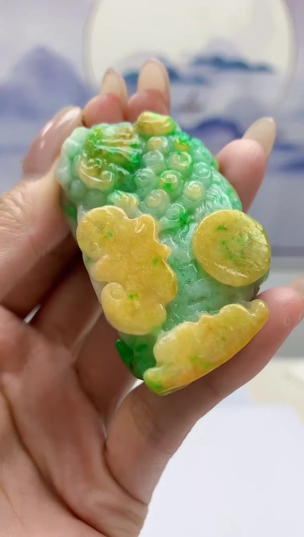 定制翡翠未镶嵌4852MM-毛货挂件93