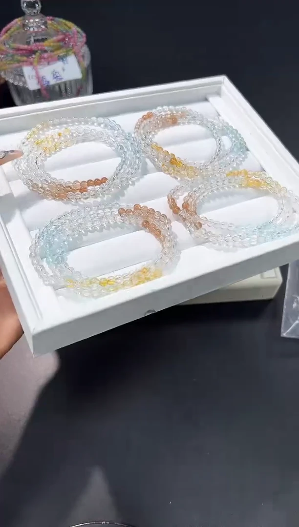 未镶嵌手链托帕石36e多样性发其一【1条】默认微瑕