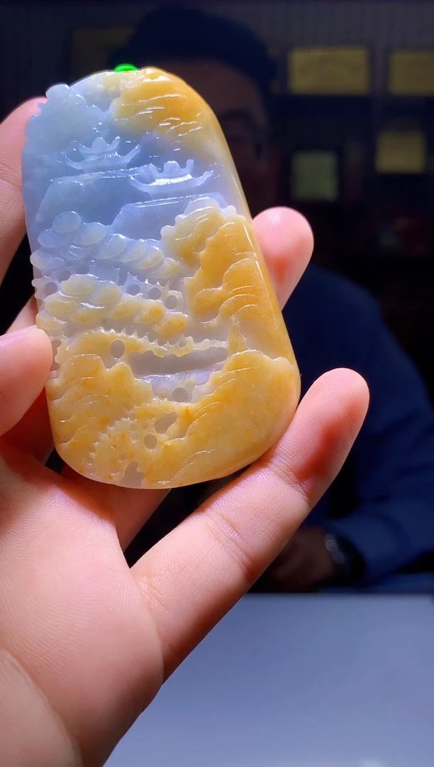 定制翡翠未镶嵌1071hm-毛货挂件