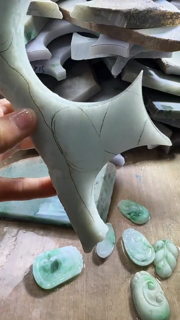 裸石翡翠天然翡翠A货花70