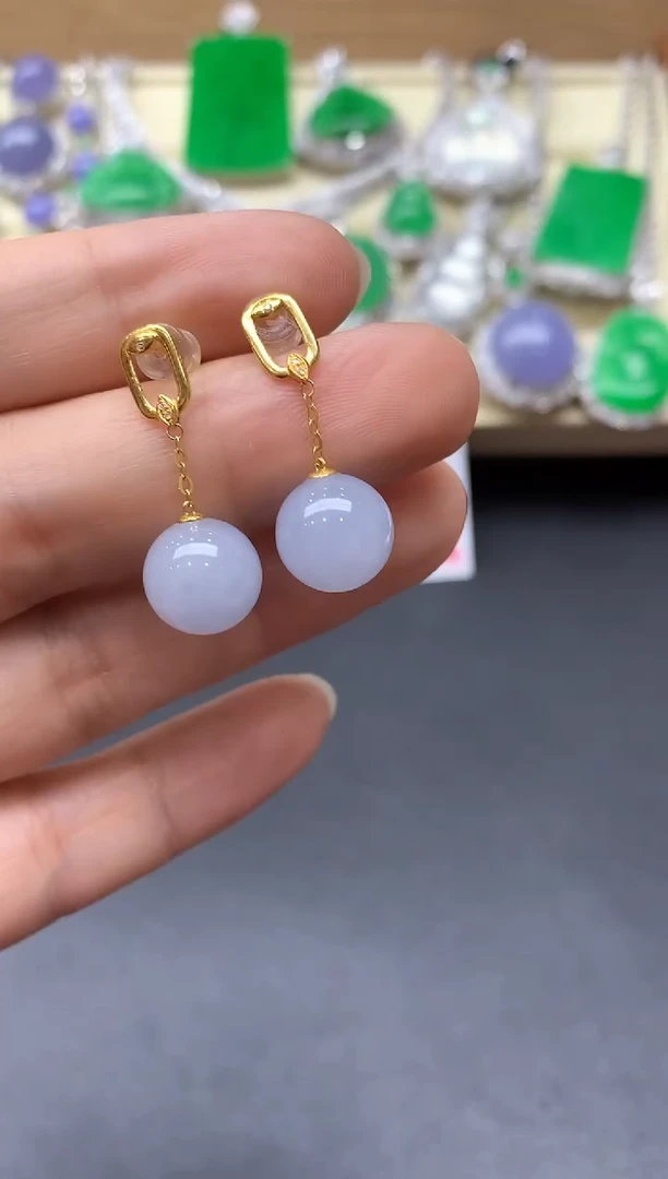 颈饰18K金镶嵌翡翠480-中国好珍宝