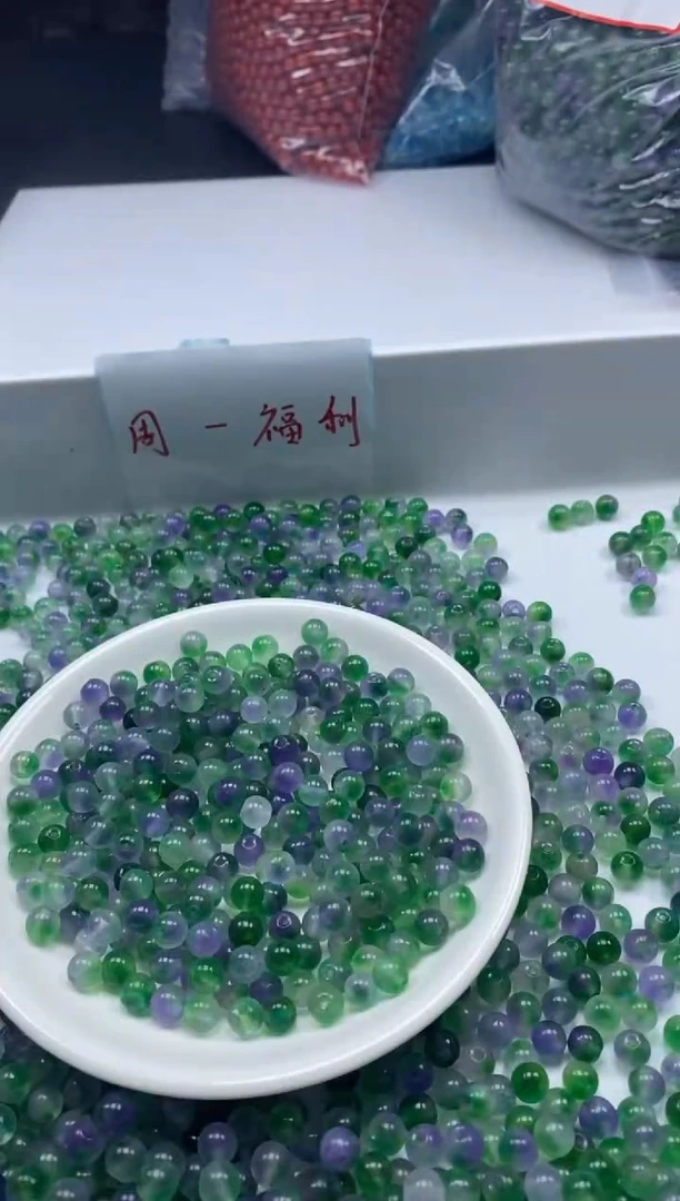 玛瑙/玉髓颈饰未镶嵌w462冰深紫葡萄6mm*50颗