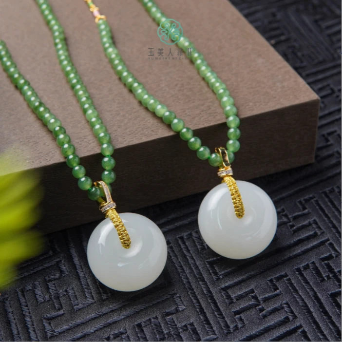 石惑珠宝·和田玉项链-平安扣项链约23mm#多样性发一