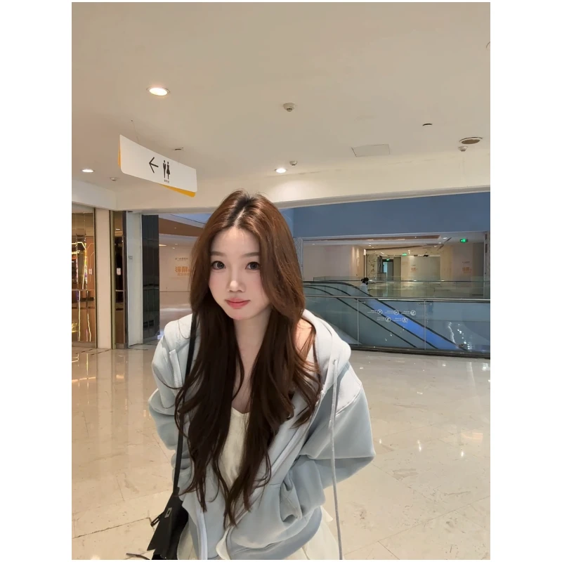 一只雪雪【少女心事】新款秋季气质少女感时尚减龄韩版宽松卫衣外套