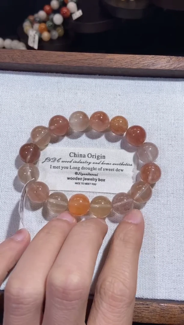 未镶嵌手串水晶40号链接-卡12咪+ 兔毛水晶手串