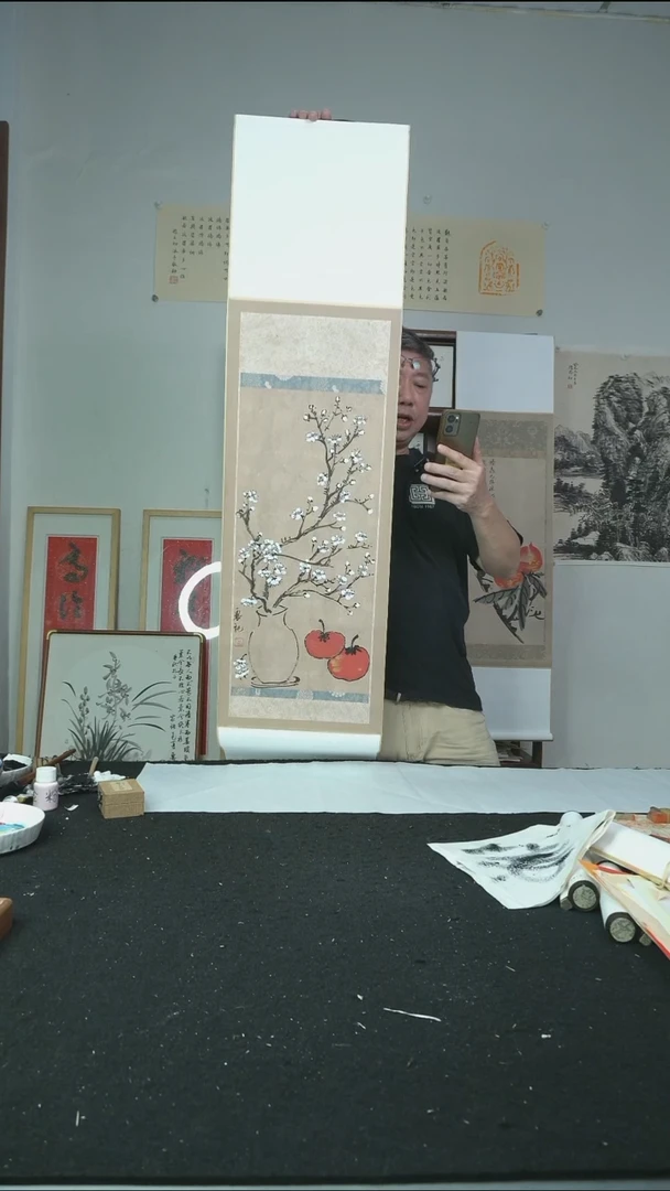 书法老****建白梅/卷轴/赵节初老师作品