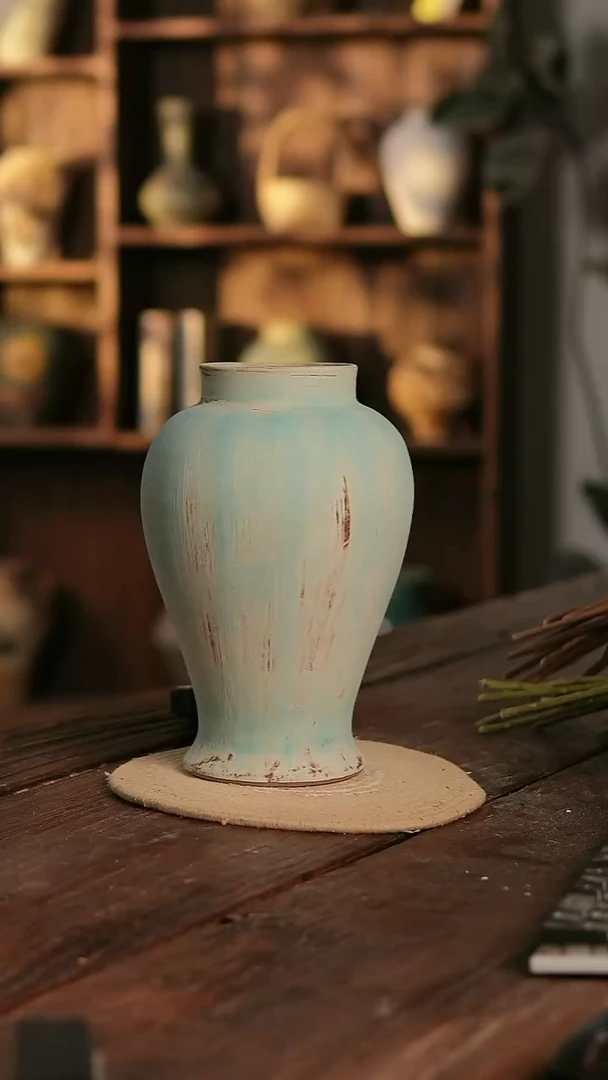 摆件11-393 陶瓷花器高27口径10