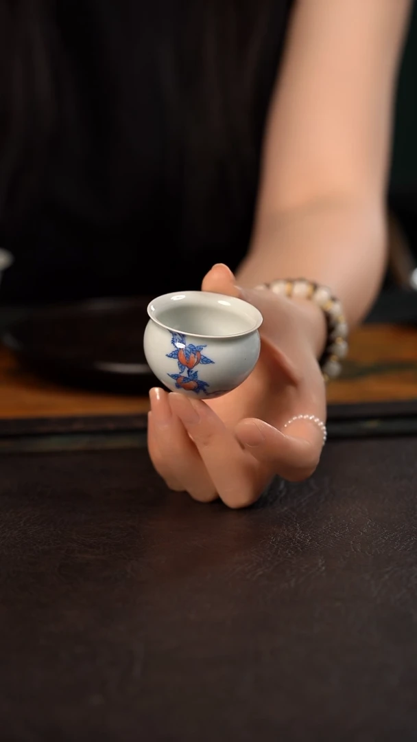 聚澜堂桃子小缸杯