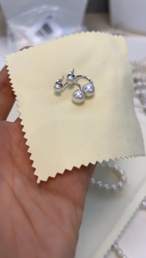 【闪购商品】淡水珍珠耳饰银S925镶嵌无核