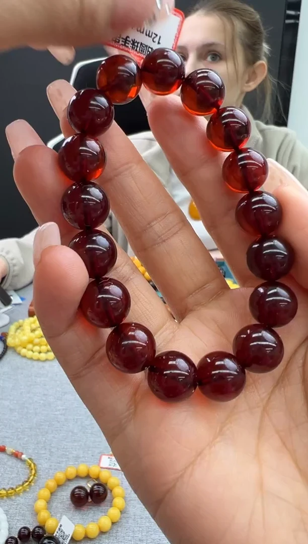 【闪购商品】琥珀手链未镶嵌773秒拍号