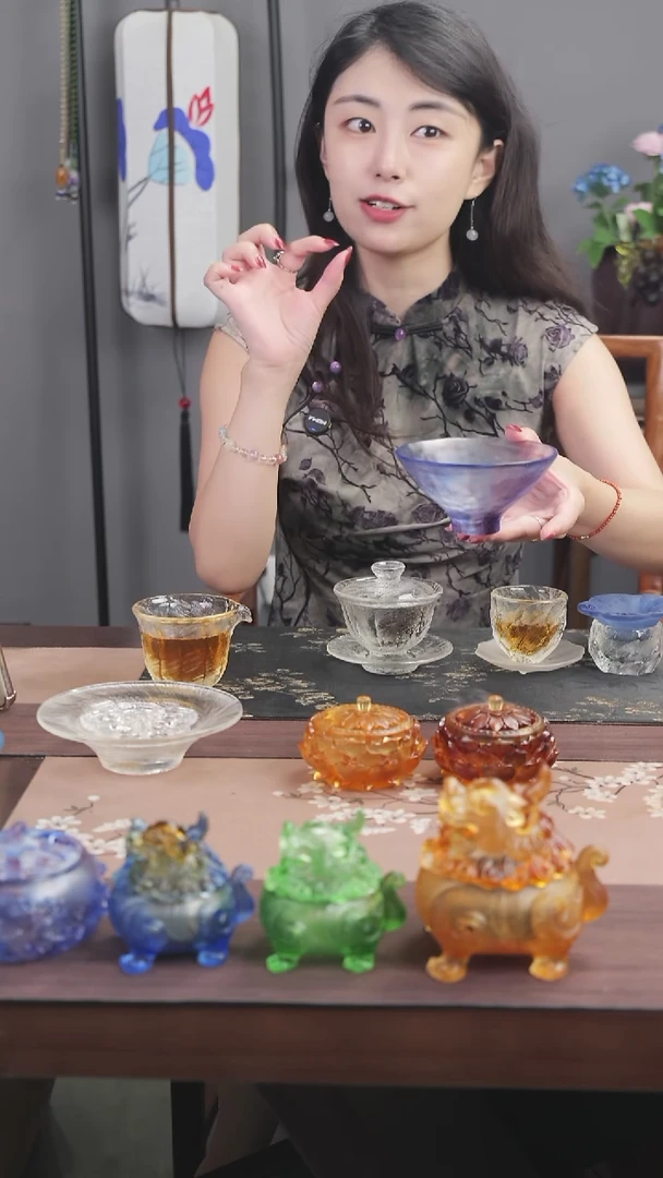 手工艺品琉璃❤****️紫色建盏