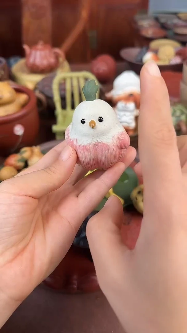 紫砂茶宠紫砂算鸟