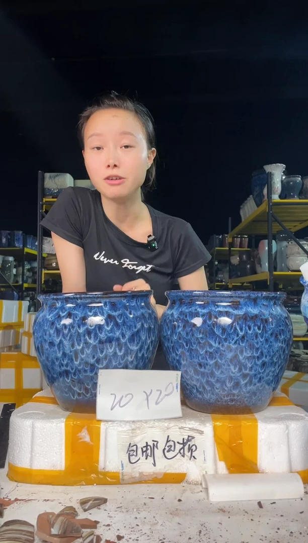 宜兴紫砂粗陶花盆20/20