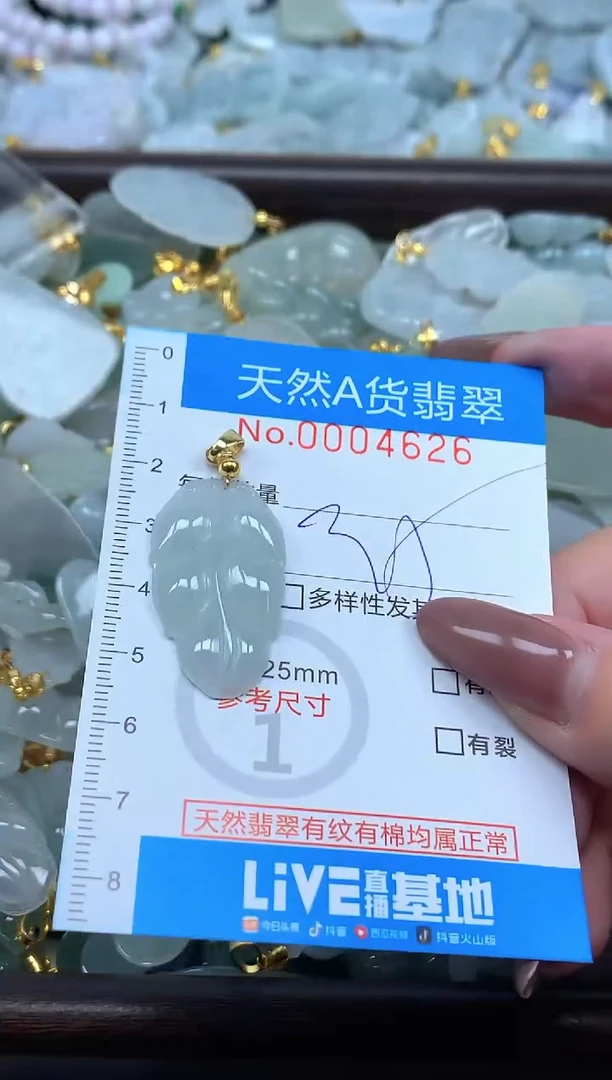 颈饰未镶嵌翡翠净货挂件-4626