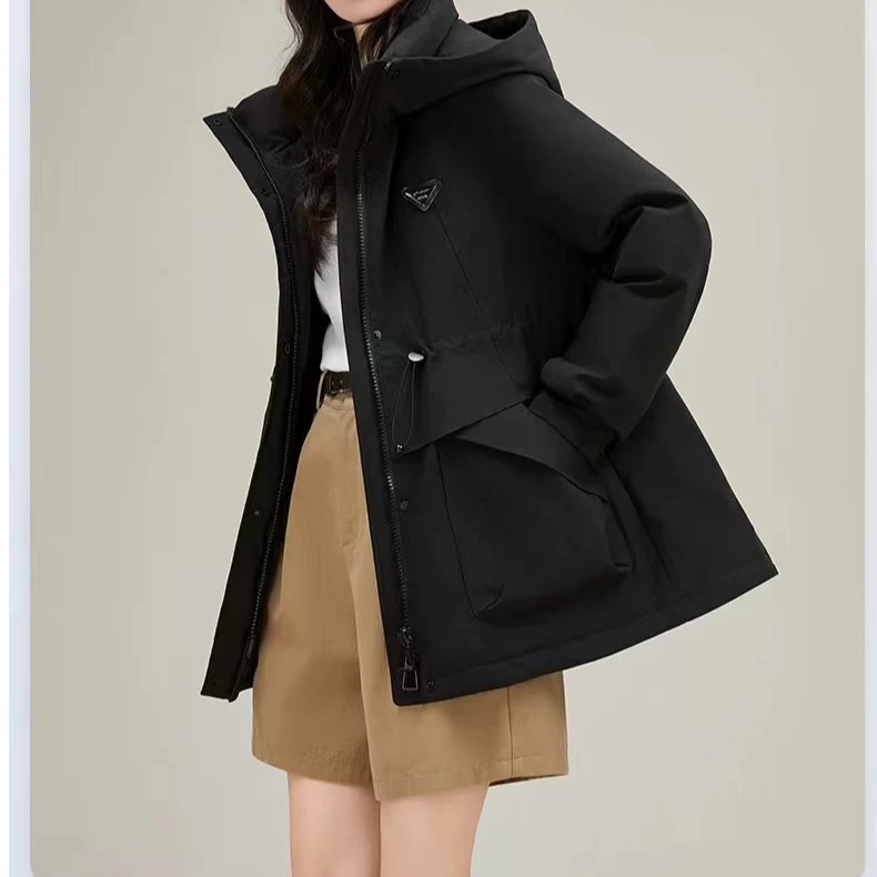 冬季新款户外工装款连帽保暖羽绒服 H2642