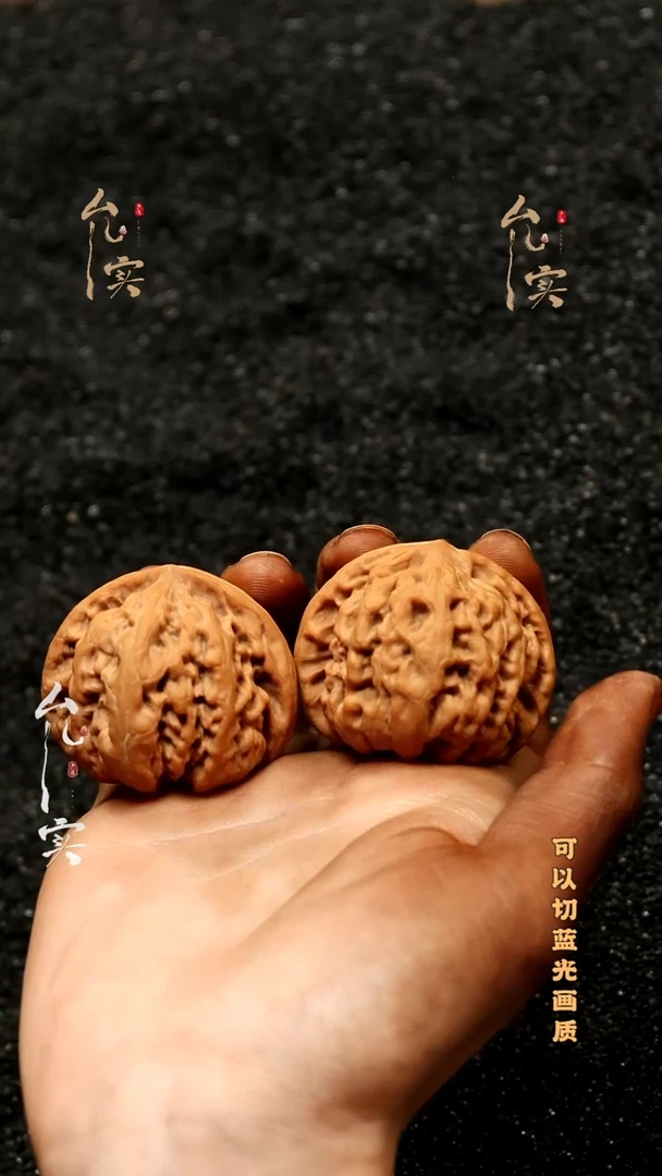 桃核把件九龙文玩核桃