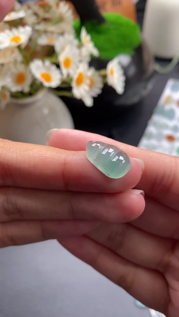 颈饰未镶嵌翡翠冰种福豆