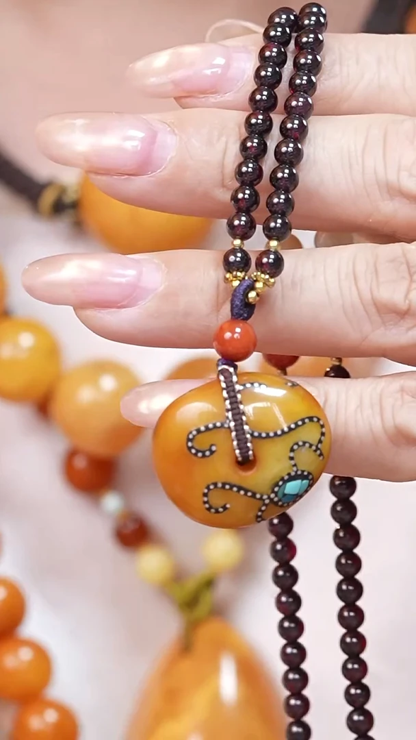 蜜蜡颈饰未镶嵌7881天然蜜蜡珠宝奇石云端妖孽全部保真