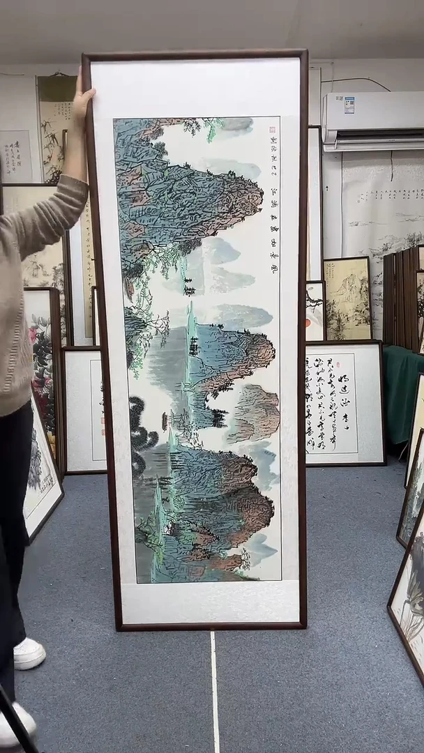 国画尺寸63*1米8实木画框京东包邮手绘