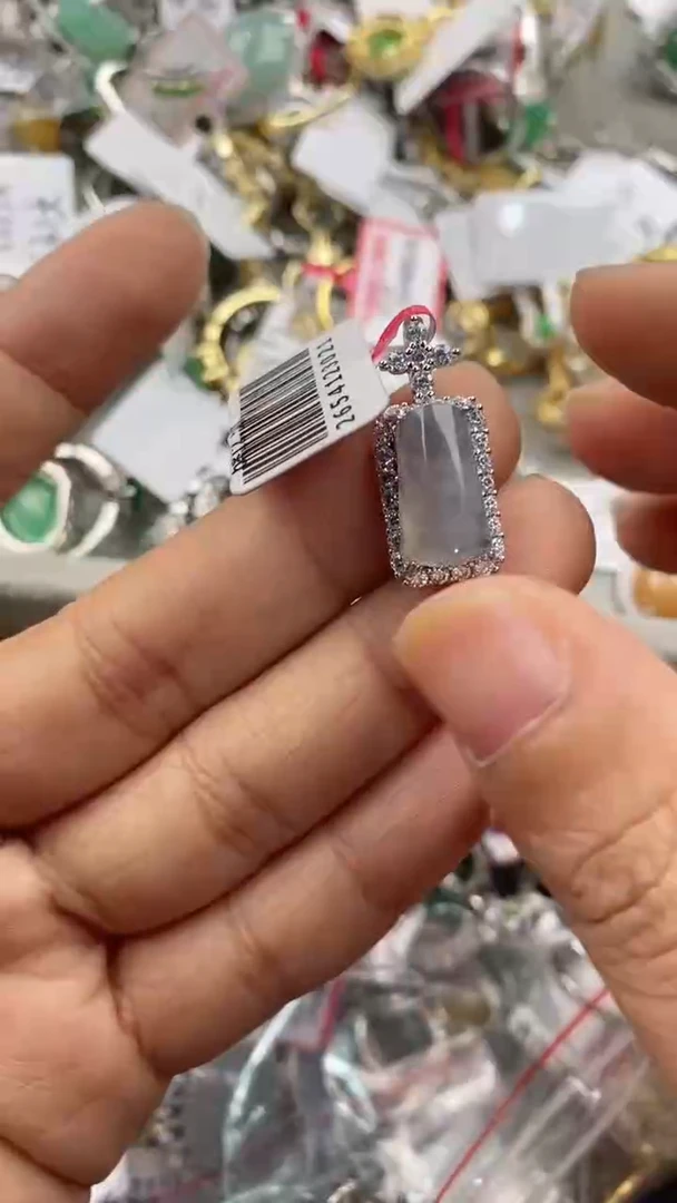 银S925镶嵌戒指翡翠333              1