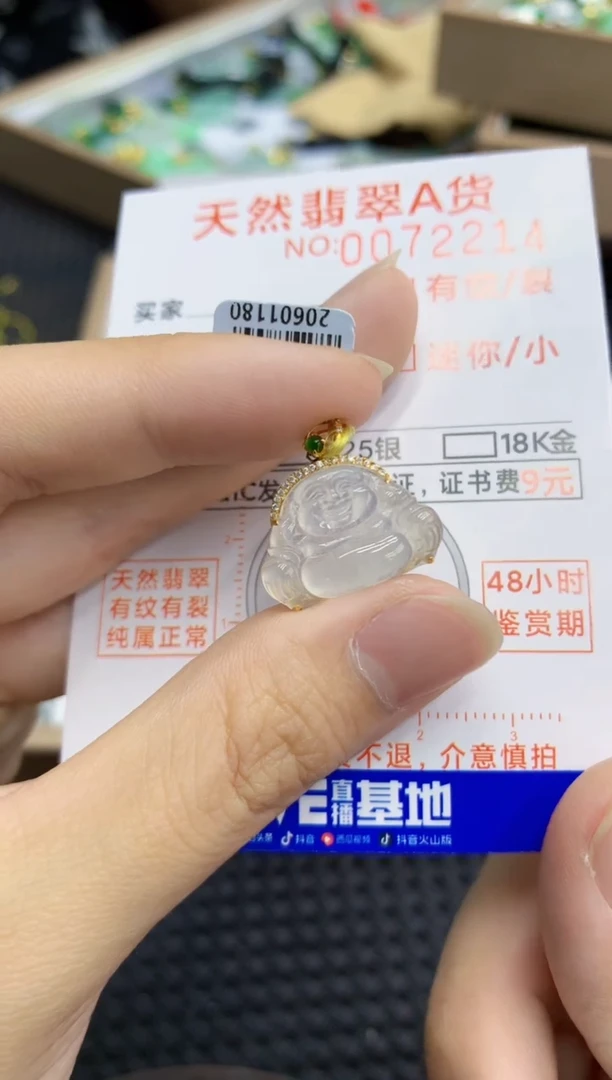 翡翠18K金镶嵌颈饰        1