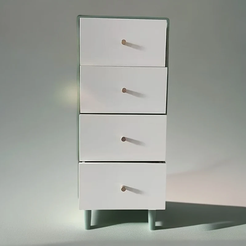 绿白色松木四斗收纳柜客厅家用简约储物柜办公北欧抽屉式置物