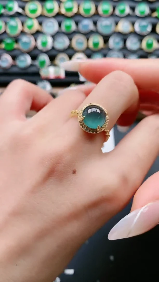 【闪购商品】翡翠戒指银S925镶嵌111111