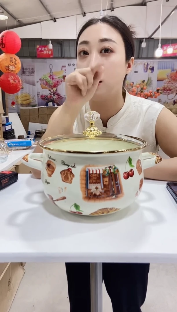 搪瓷汤锅..22cm...