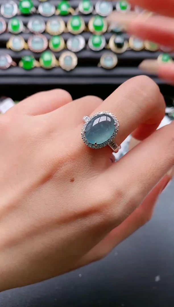 【闪购商品】翡翠戒指银S925镶嵌11111