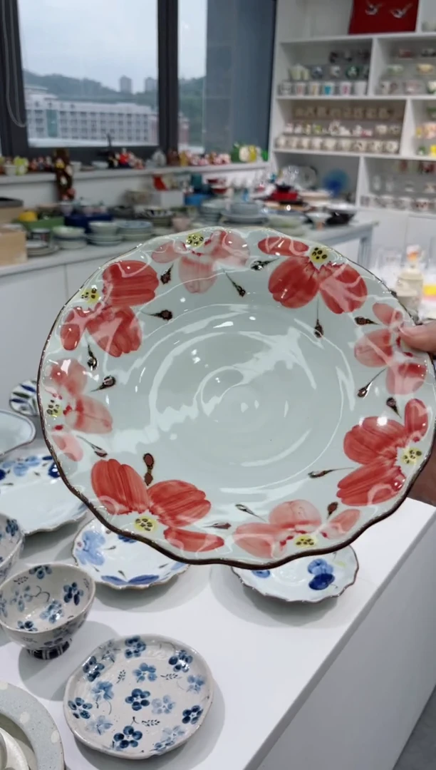 【闪购商品】瓷片福利红花深盘