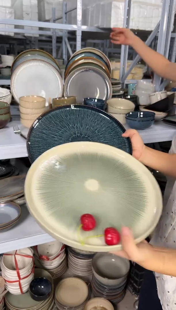 陶瓷外贸尾货瑕疵满20包邮X2大盘