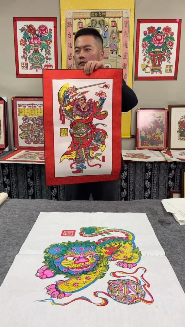 【闪购商品】精裱钟馗二毛手工制作精品年画