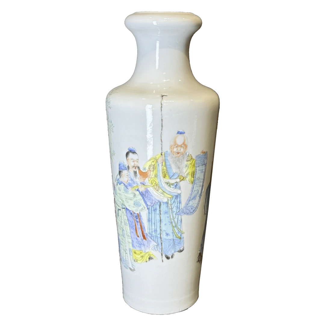 25321699t粉彩人物纹洗口瓶