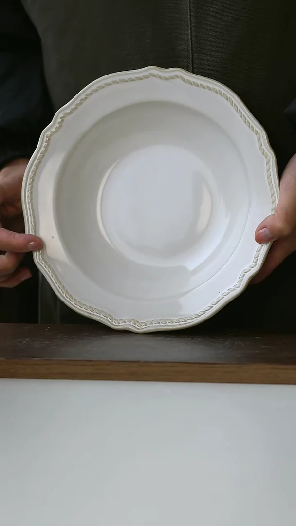 【闪购商品】陶瓷微瑕麦穗浮雕草莓盘@4-2@