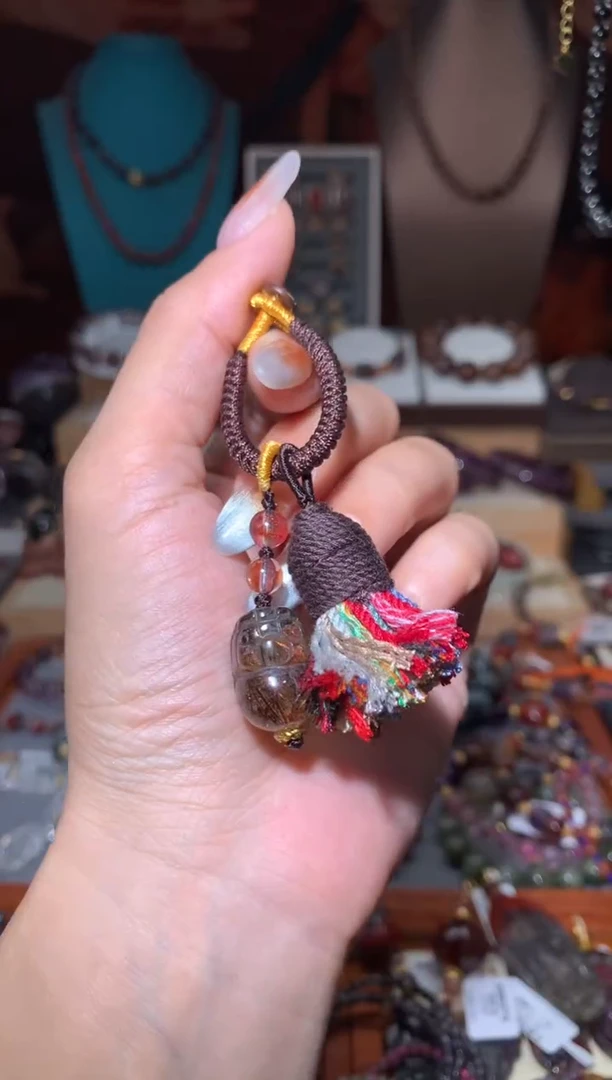 未镶嵌珠宝半成品水晶黑金超七貔貅挂件