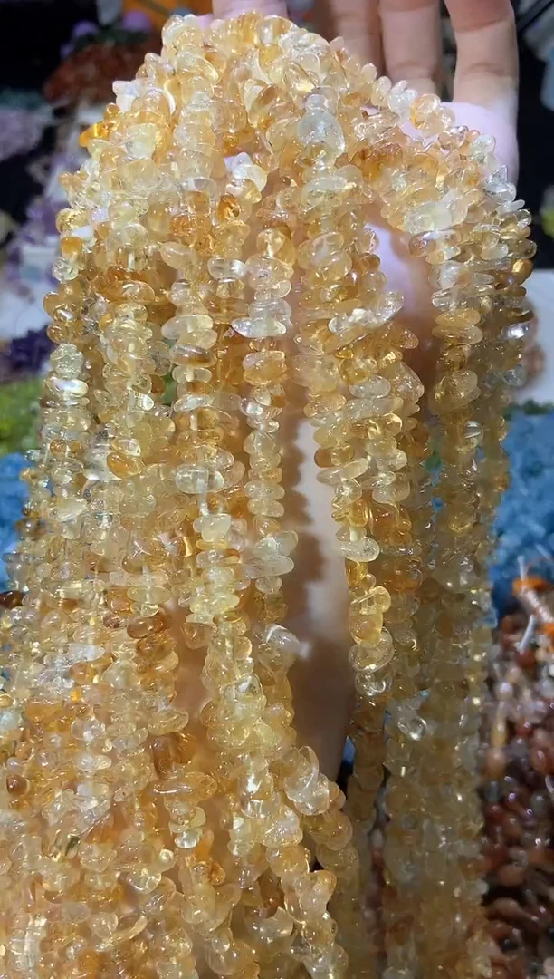 水晶珠宝半成品未镶嵌黄水晶